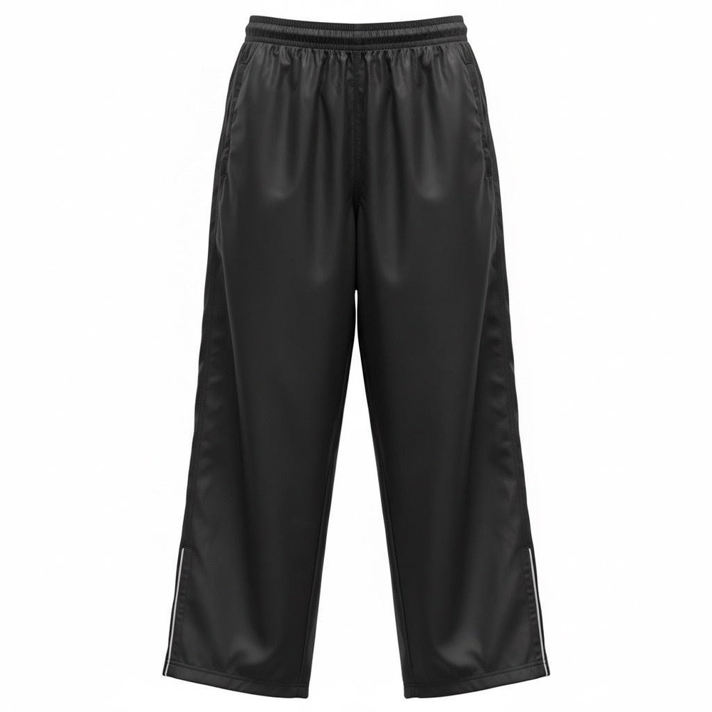 Athletic Works Track Pants Mens L 36x31 Black Mesh‎ Lined Reflective Zip Ankle